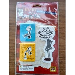 Diary of a Wimpy Kid magnetic bookmarks Greg Heffley Set‎ of 3 New